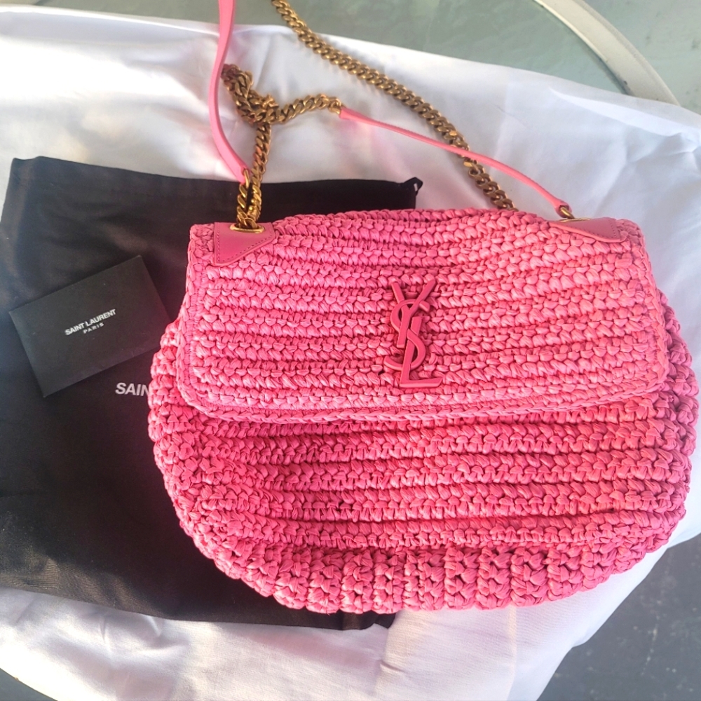 YSL raffia bag